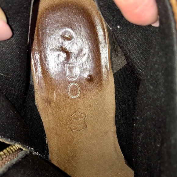 Aldo Leather Brown Booties, 4” Heel, GUC - Picture 9 of 12